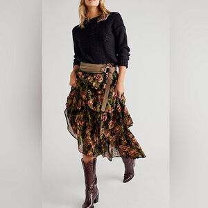 NWOT Free People Sawyer Maxi Skirt